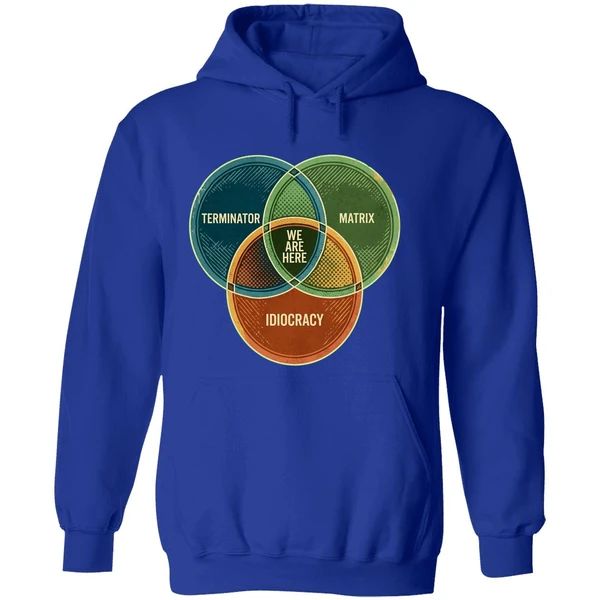 We Are Here Venn Diagram Terminator Matrix Idiocracy Hoodie - Image 7