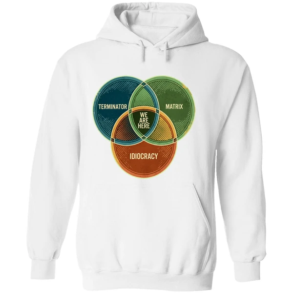 We Are Here Venn Diagram Terminator Matrix Idiocracy Hoodie - Image 8
