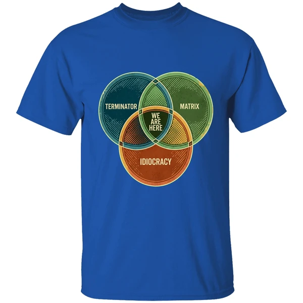 we are here venn diagram terminator matrix idiocracy shirt royalblue