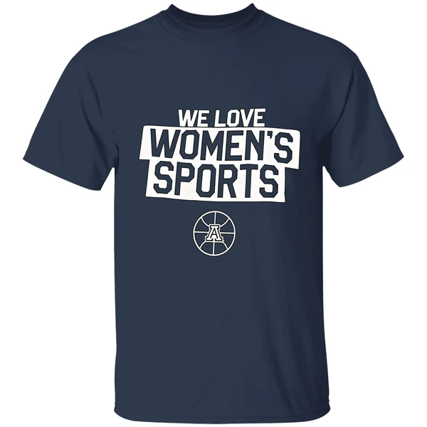 we love womens sports university of arizona wildcats logo shirt navy