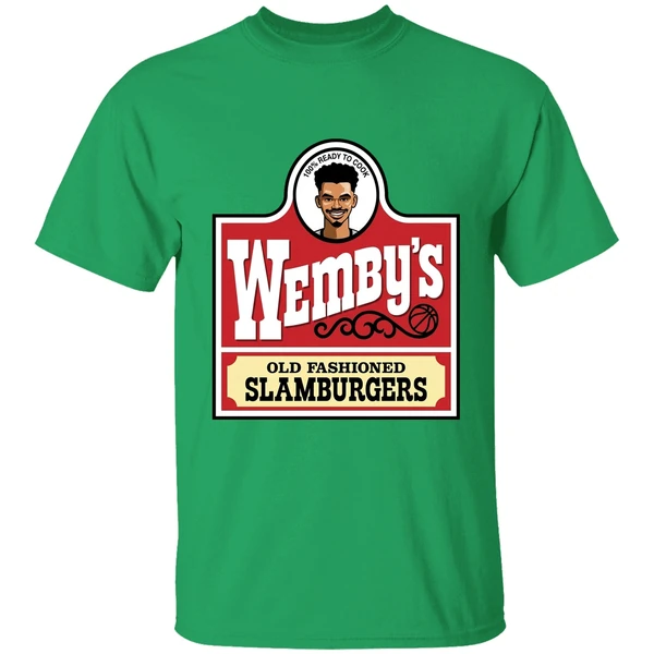 Wembanyama San Antonio Wendys Parody Wembys Slamburgers Shirt - Image 2