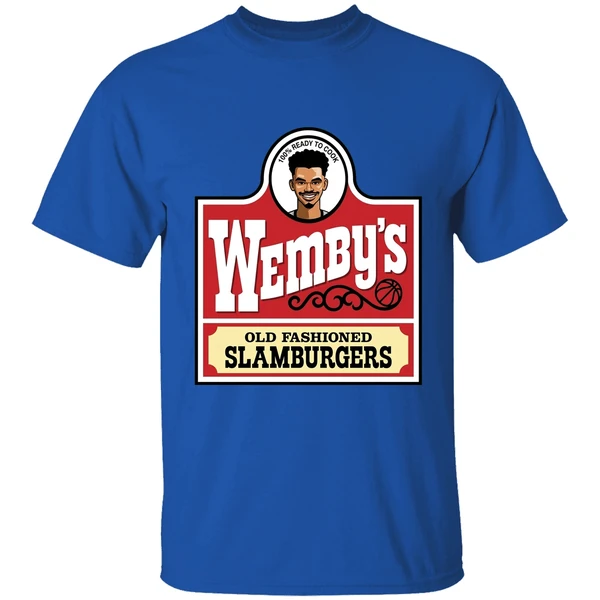 Wembanyama San Antonio Wendys Parody Wembys Slamburgers Shirt - Image 8