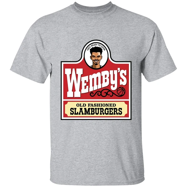 Wembanyama San Antonio Wendys Parody Wembys Slamburgers Shirt - Image 9