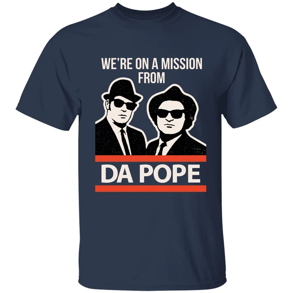 were on a mission from da pope blues brothers shirt navy