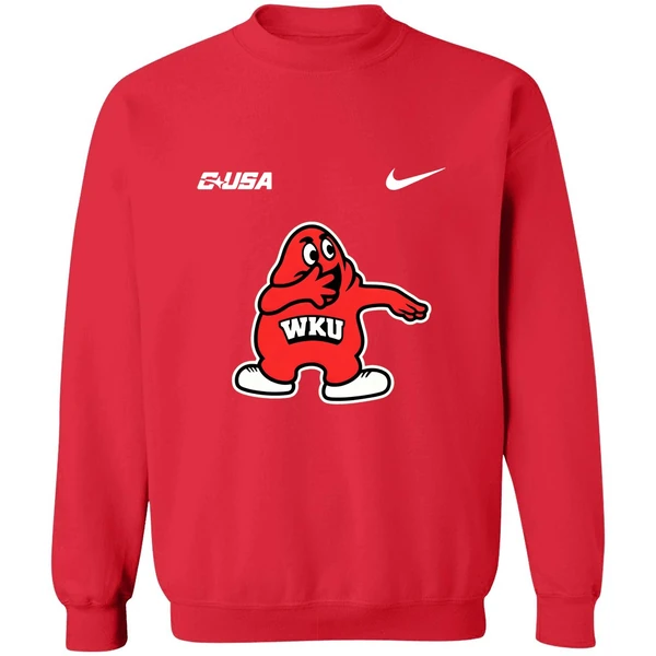 Western Kentucky Hilltoppers Big Red Zombieland Mascot Cartoon Sweatshirt - Image 4
