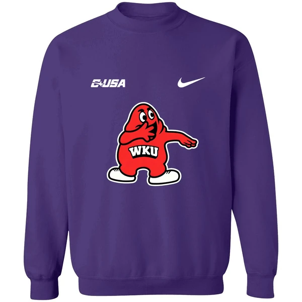 Western Kentucky Hilltoppers Big Red Zombieland Mascot Cartoon Sweatshirt - Image 7