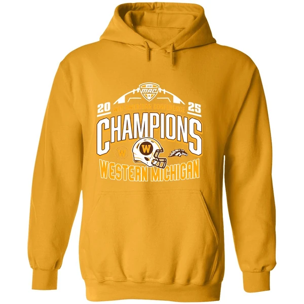 Western Michigan Broncos 2025 Mid American Conference Football Champions Hoodie