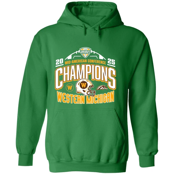 Western Michigan Broncos 2025 Mid American Conference Football Champions Hoodie - Image 2