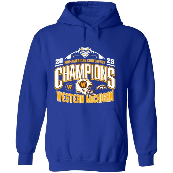 Western Michigan Broncos 2025 Mid American Conference Football Champions Hoodie - Image 7