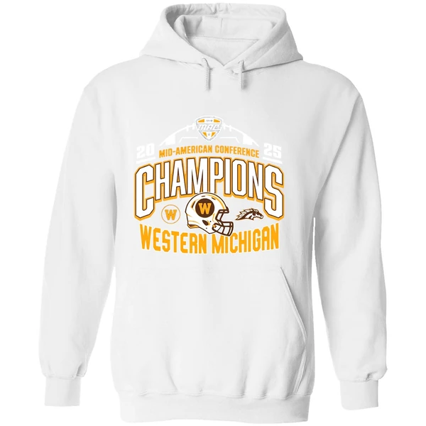 Western Michigan Broncos 2025 Mid American Conference Football Champions Hoodie - Image 8