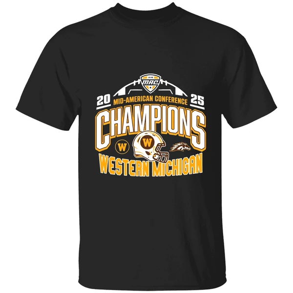 Western Michigan Broncos 2025 Mid American Conference Football Champions Shirt