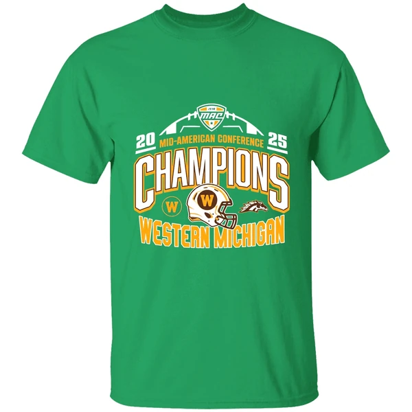Western Michigan Broncos 2025 Mid American Conference Football Champions Shirt - Image 2