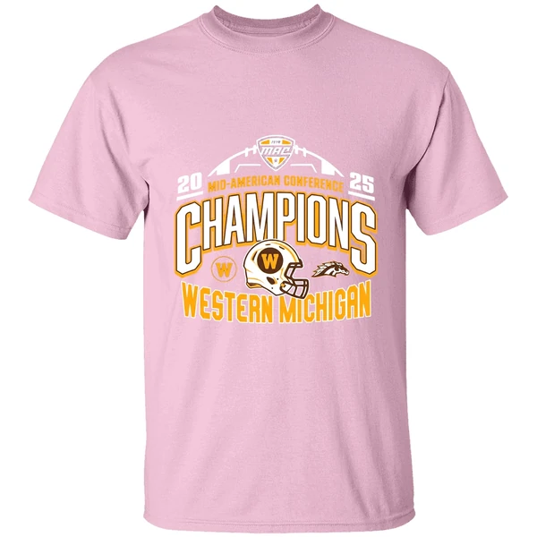 Western Michigan Broncos 2025 Mid American Conference Football Champions Shirt - Image 3