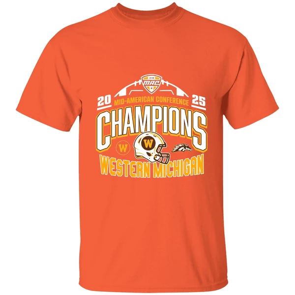 Western Michigan Broncos 2025 Mid American Conference Football Champions Shirt - Image 6