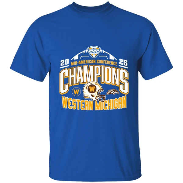 Western Michigan Broncos 2025 Mid American Conference Football Champions Shirt - Image 8