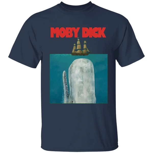 whale moby dick shirt navy