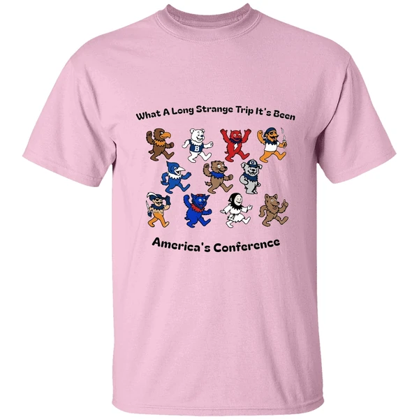 What A Long Strange Trip Its Been Americas Conference Big East Grateful Dead Style Concert Shirt - Image 2