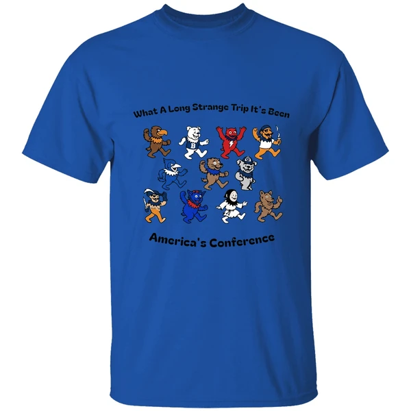 What A Long Strange Trip Its Been Americas Conference Big East Grateful Dead Style Concert Shirt - Image 5