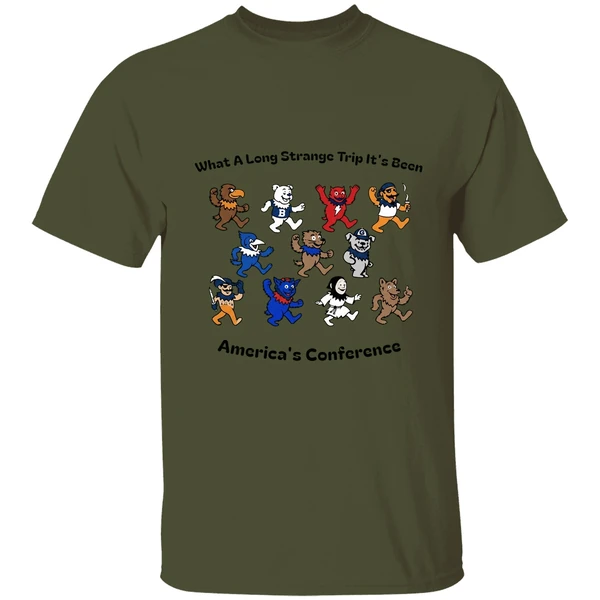 What A Long Strange Trip Its Been Americas Conference Big East Grateful Dead Style Concert Shirt - Image 9