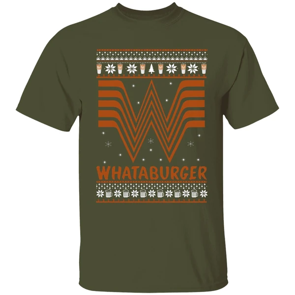 whataburger christmas shirt militarygreen