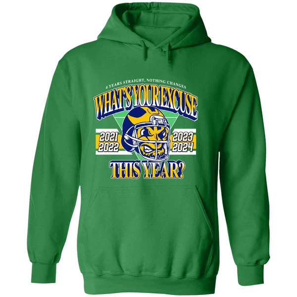 Whats Your Excuse This Year 2021 2022 2023 2024 Michigan Wolverines Hoodie - Image 2