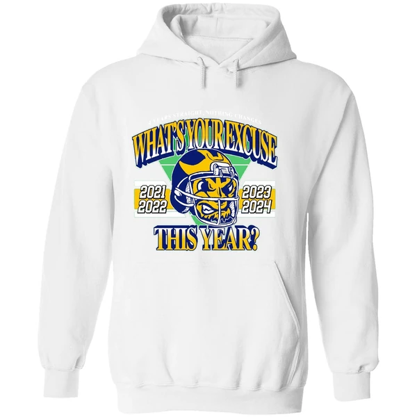 Whats Your Excuse This Year 2021 2022 2023 2024 Michigan Wolverines Hoodie - Image 8