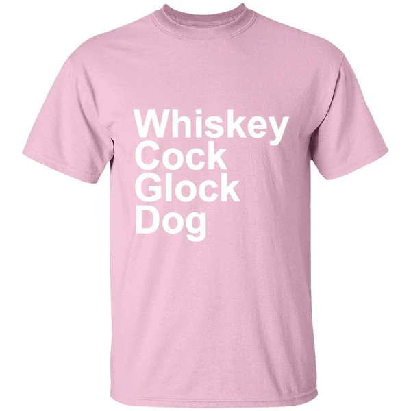 whiskey cock glock dog bertbertbert bertbertbert bert kreischer presale whiskey cock glock dog shirt lightpink
