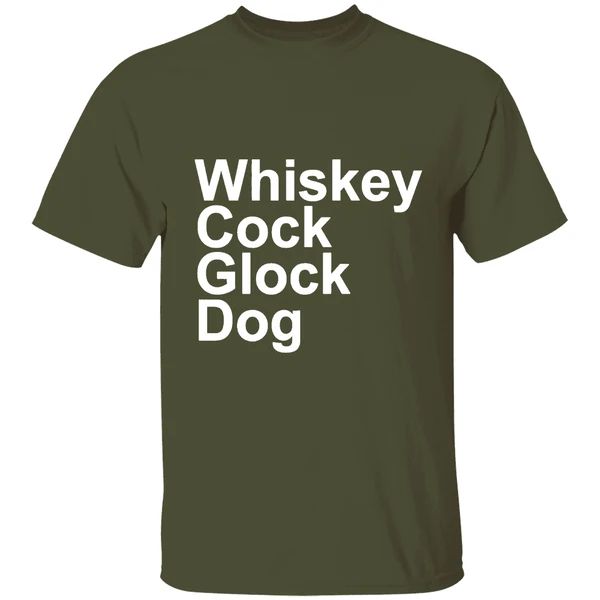 whiskey cock glock dog bertbertbert bertbertbert bert kreischer presale whiskey cock glock dog shirt militarygreen