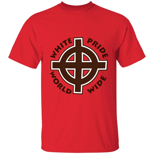 white pride world wide shirt red