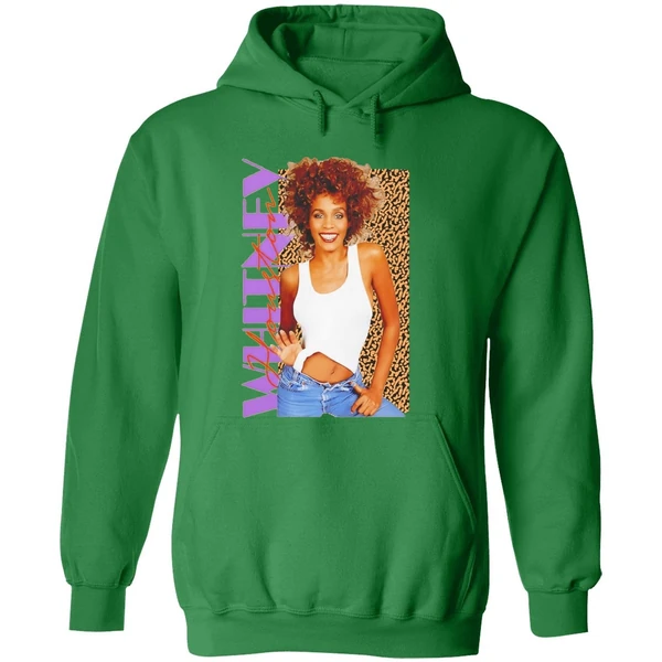 Whitney Houston Pose Style Vintage Hoodie - Image 2