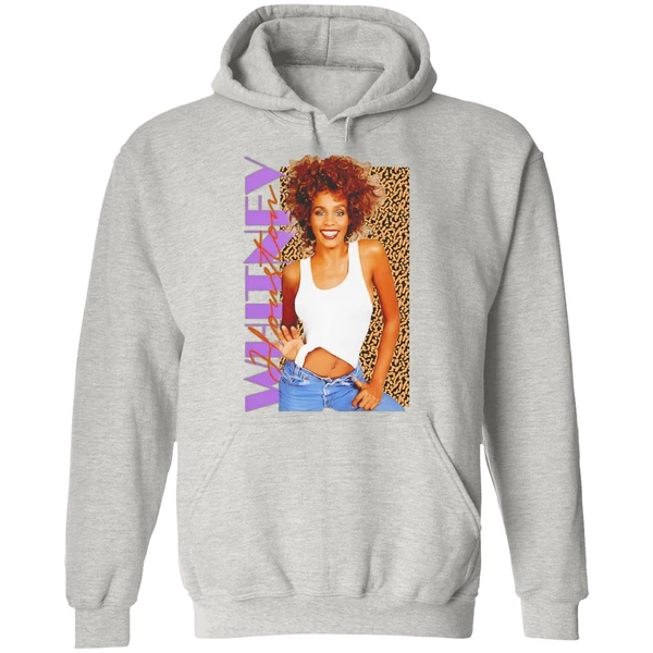 Whitney Houston Pose Style Vintage Hoodie - Image 9
