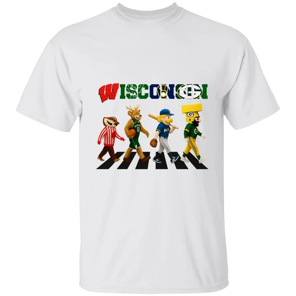 Wisconsin Abbey Road Sports Team Logo Mascot Shirt - Image 9