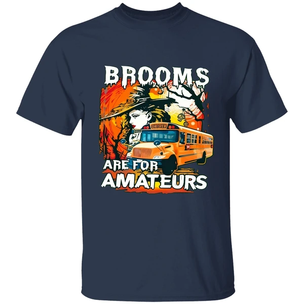 Witch School Bus Brooms Are For Amateurs Halloween Shirt - Image 4