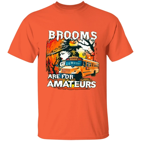 Witch School Bus Brooms Are For Amateurs Halloween Shirt - Image 5