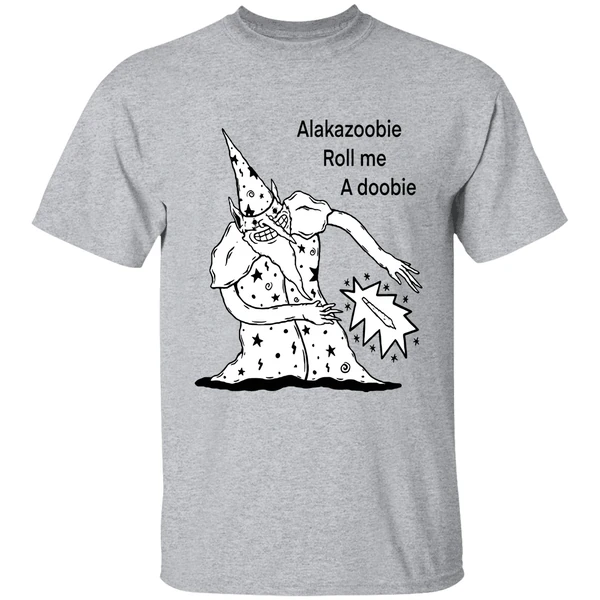 wizard alakazoobie roll me a doobie shirt sportgrey