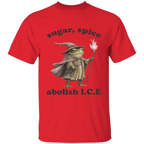 wizard frog sugar spice abolish ice 2026 shirt red