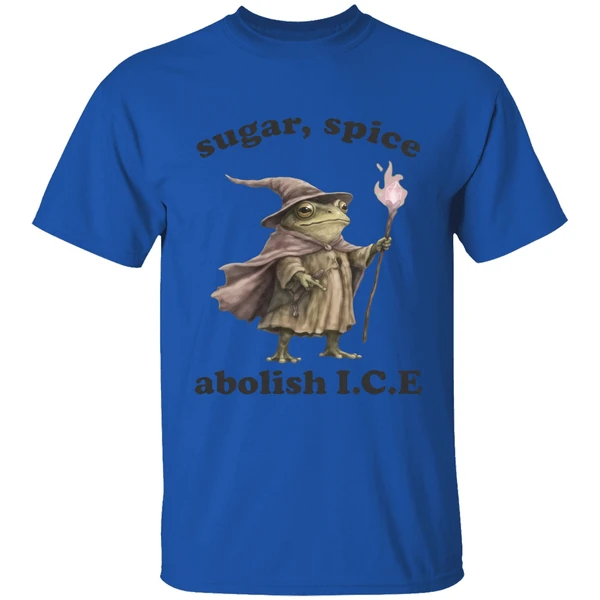 wizard frog sugar spice abolish ice 2026 shirt royalblue