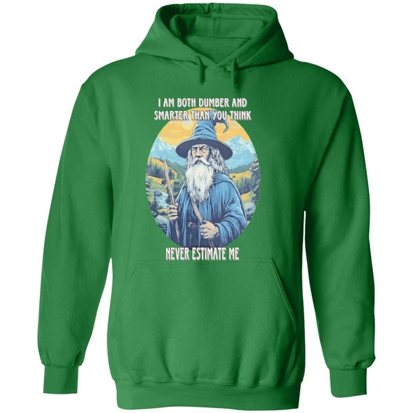 Wizard I Am Both Dumber And Smarter Than You Think Never Estimate Me Hoodie - Image 2