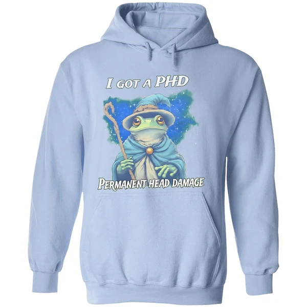 Wizard I Got A Phd Permanent Head Damage Hoodie - Image 4