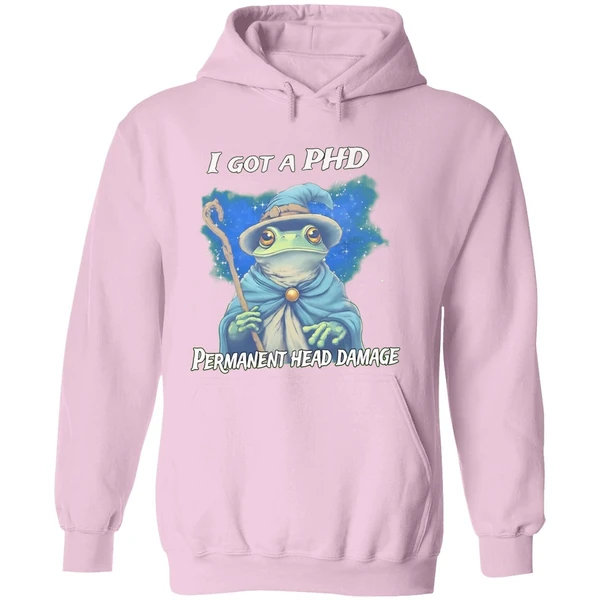 Wizard I Got A Phd Permanent Head Damage Hoodie - Image 5