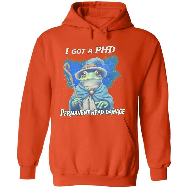 Wizard I Got A Phd Permanent Head Damage Hoodie - Image 6