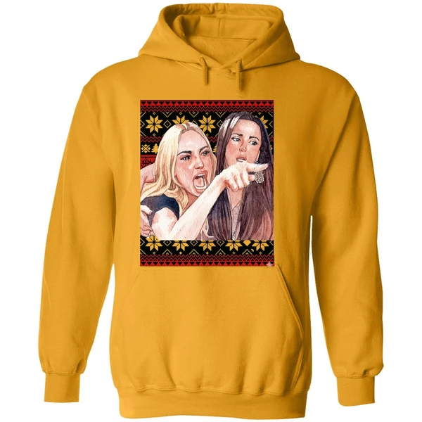 Woman Yelling At Cat Christmas Hoodie