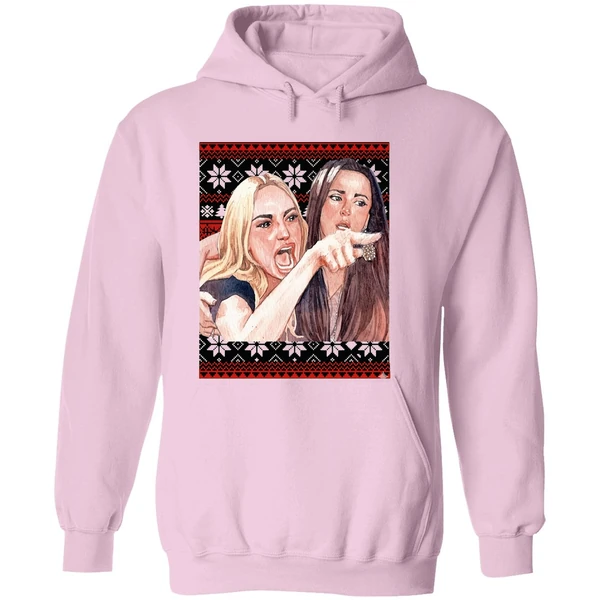 Woman Yelling At Cat Christmas Hoodie - Image 5