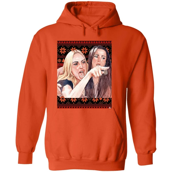 Woman Yelling At Cat Christmas Hoodie - Image 6