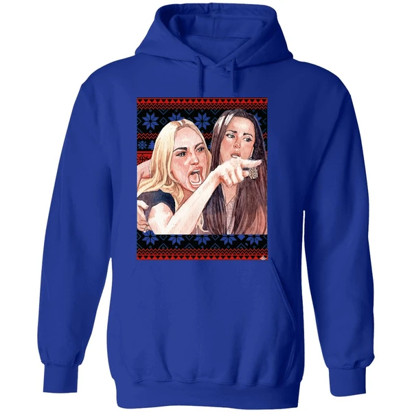 Woman Yelling At Cat Christmas Hoodie - Image 7