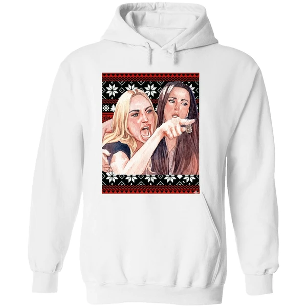 Woman Yelling At Cat Christmas Hoodie - Image 8