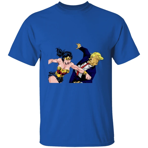 Wonder Woman Punching Donald Trump Face Shirt