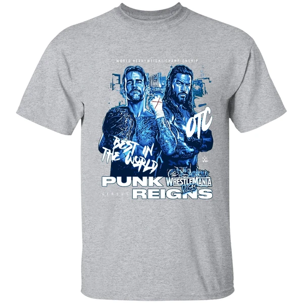 Wrestlemania 42 Cm Punk Vs Roman Reigns Matchup Shirt - Image 9