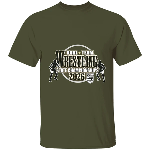 wrestling dual team nchsaa 2026 state championships shirt militarygreen