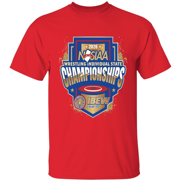 wrestling individual state championships njsiaa 2026 shirt red